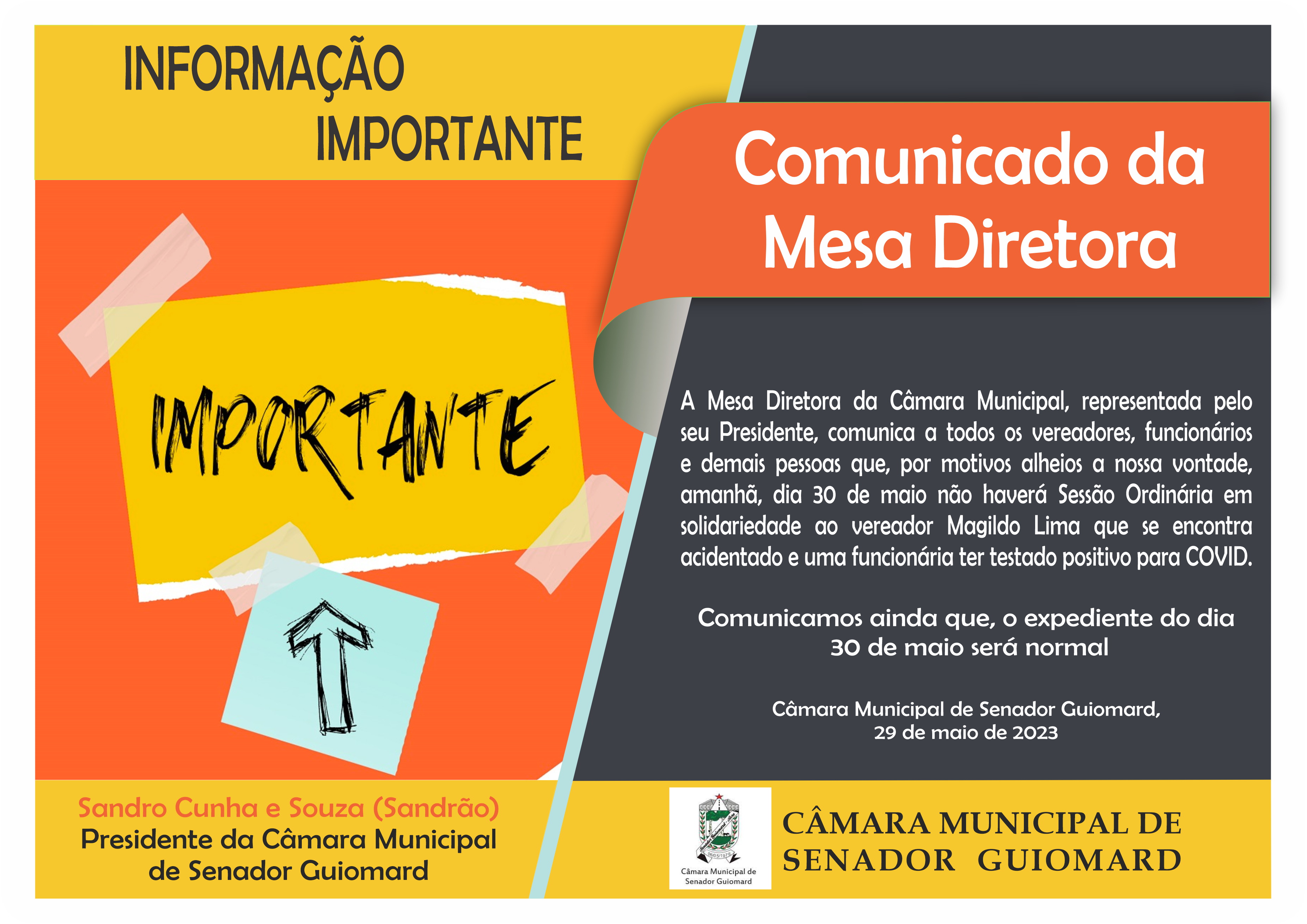 INFORMAÇÃO IMPORTANTE